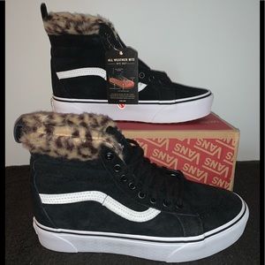 Sk8-Hi platform MTE (black/leopard faux fur)